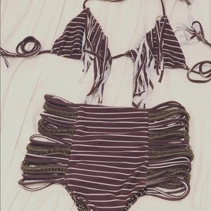 Purple, small, high waisted, acacia suit